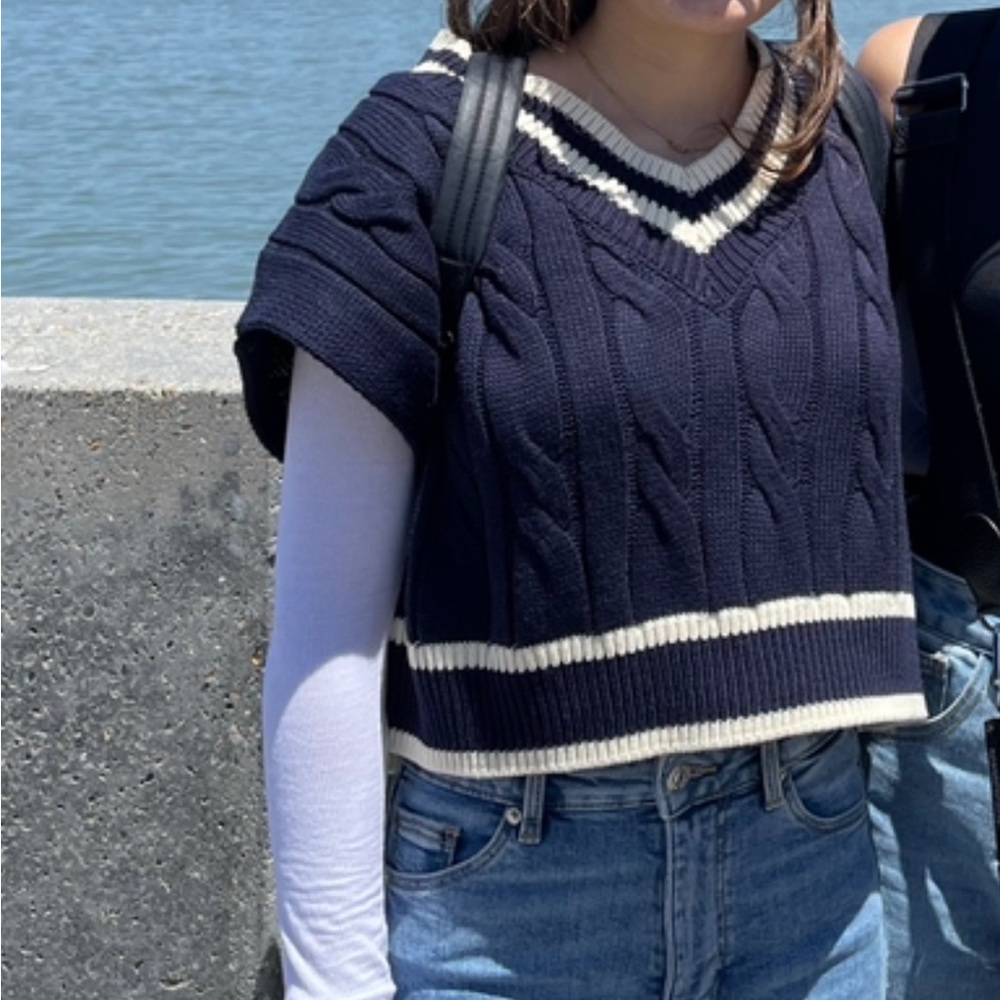 Oak+Fort VARSITY SWEATER VEST. Size small.